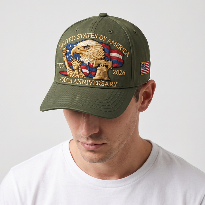 Men's 250th Anniversary Cap for Parades with Metal Buckle 3