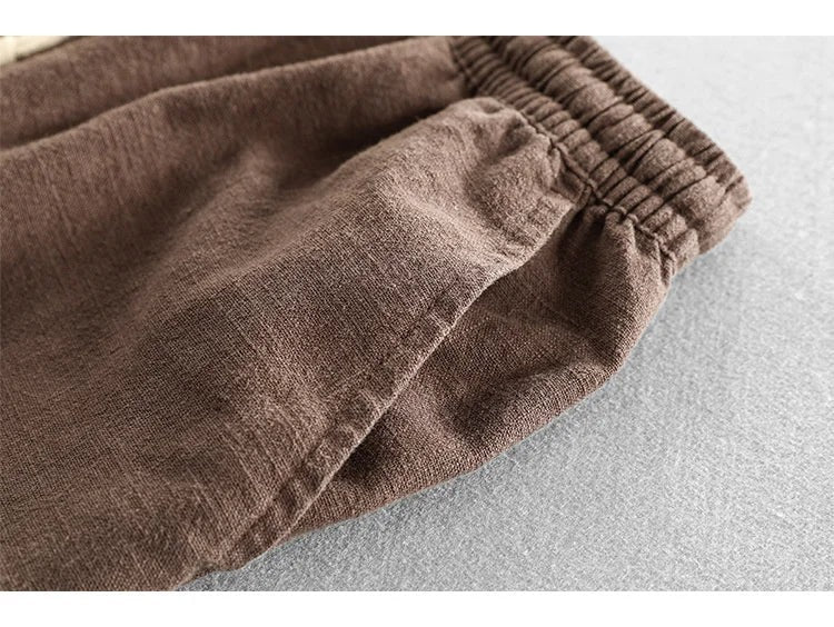 Men's Breathable Linen Shorts for Summer with Drawstring 1