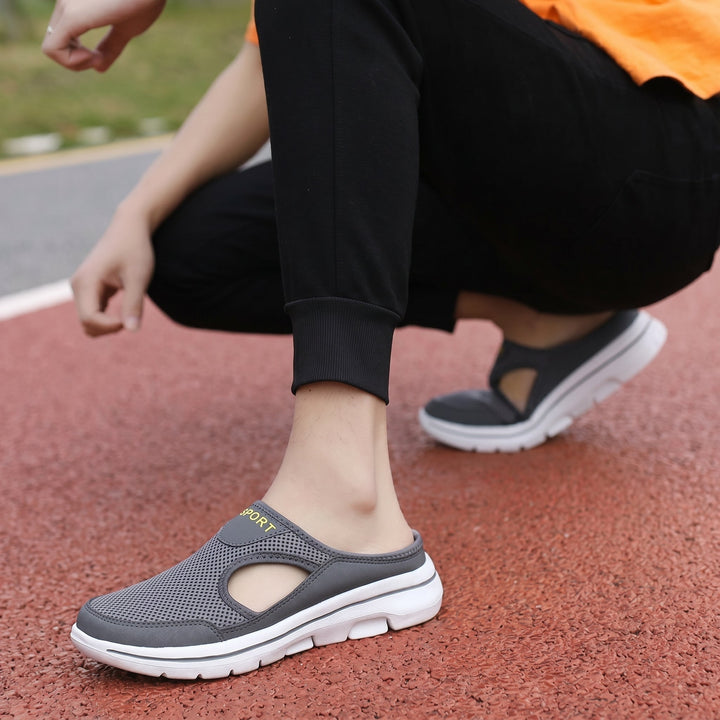 Men's Breathable Sport Mules with Cushioned Sole 4