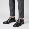 Men's Brogue Oxford Shoes for Office Wear with Cap Toe