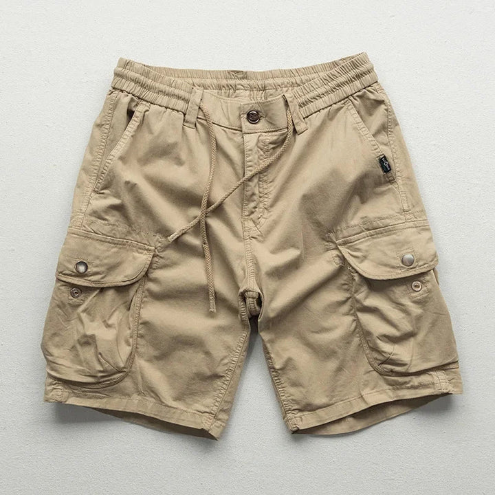 Men's Cargo Shorts Cotton Relaxed Fit Drawstring Waist Navy 0