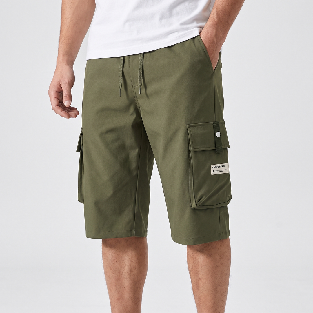 Men's Casual Capri Cargo Pants for Hiking with Big Pockets 18