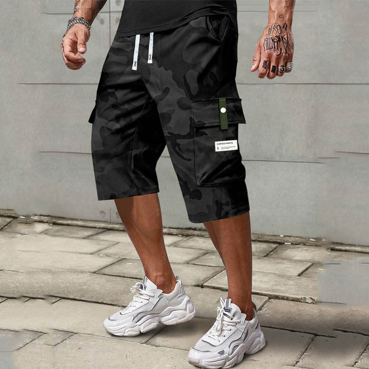 Men's Casual Capri Cargo Pants for Hiking with Big Pockets 3