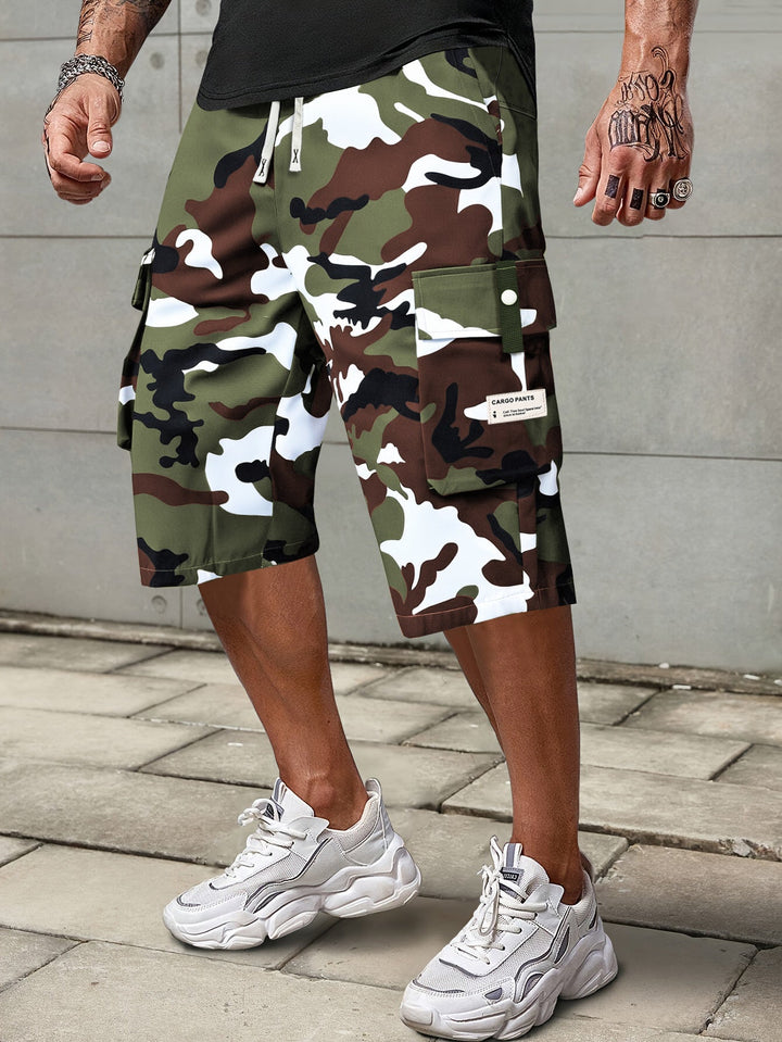 Men's Casual Capri Cargo Pants for Hiking with Big Pockets 5