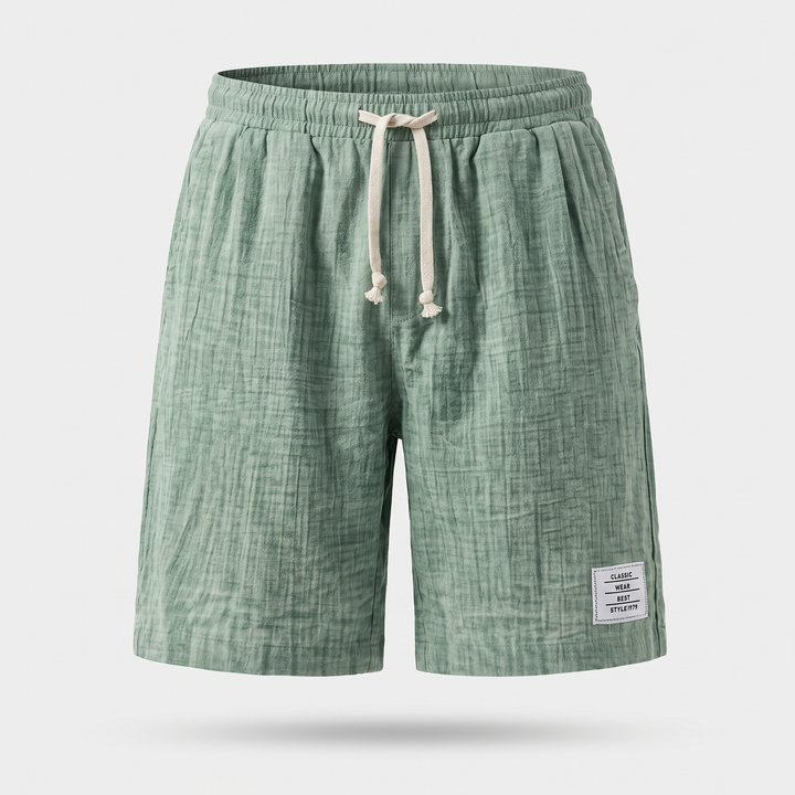 Men's Casual Knee-Length Shorts for Beach with Drawstring 0