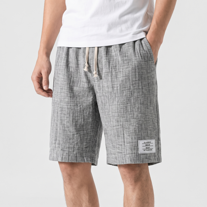 Men's Casual Knee-Length Shorts for Beach with Drawstring 10