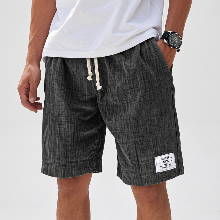 Men's Casual Knee-Length Shorts for Beach with Drawstring 11