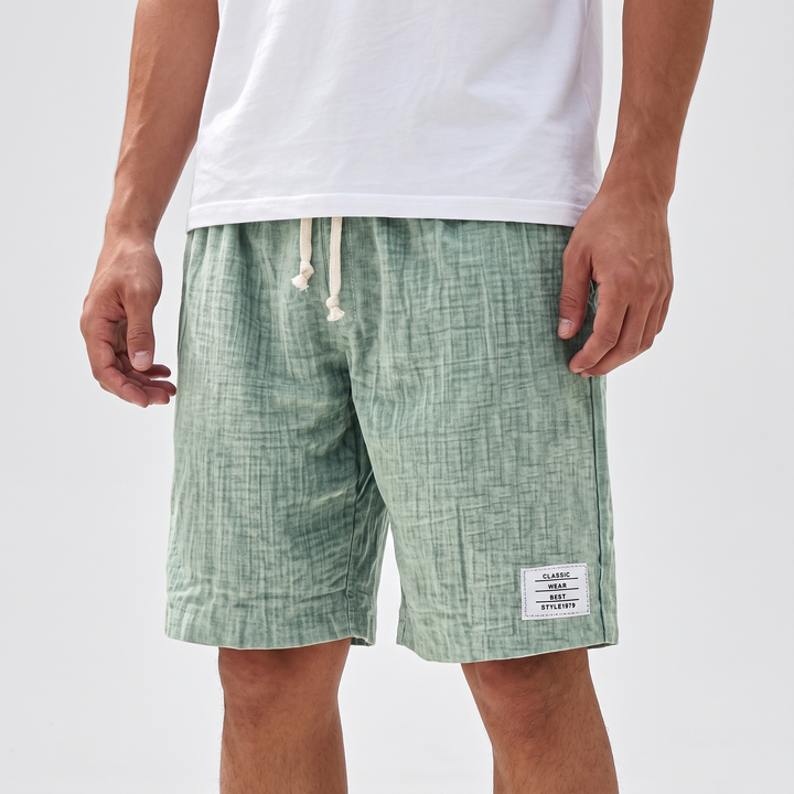 Men's Casual Knee-Length Shorts for Beach with Drawstring 5