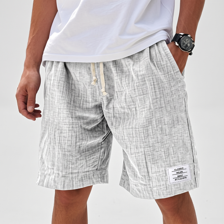 Men's Casual Knee-Length Shorts for Beach with Drawstring 6