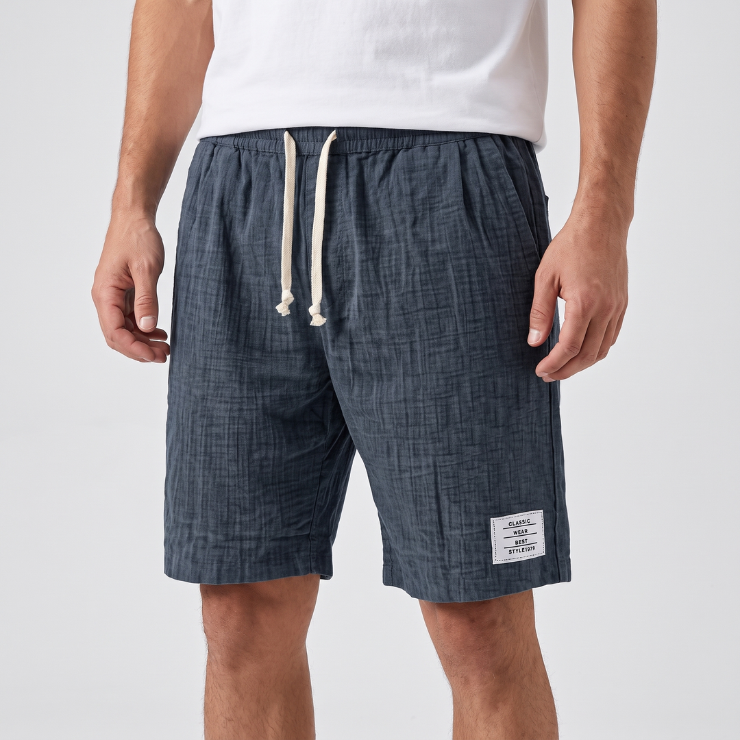 Men's Casual Knee-Length Shorts for Beach with Drawstring 8
