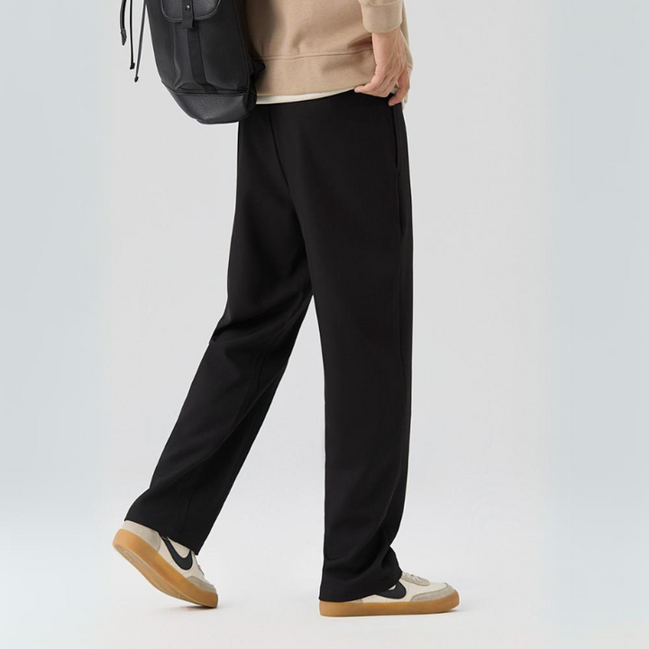Men's Dress Trousers Lightweight Pleated Relaxed Fit Business Casual Gray 3