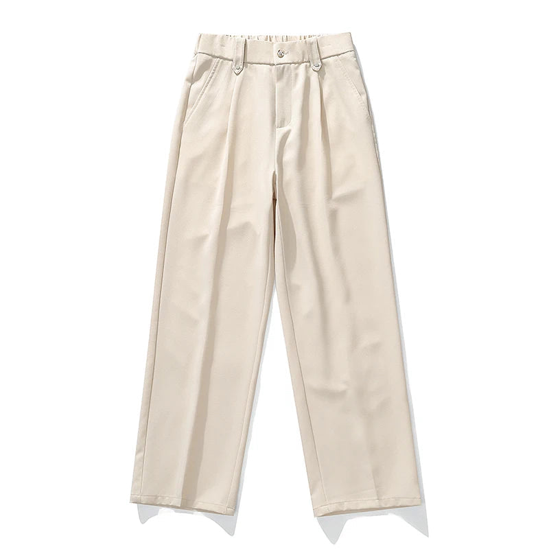 Men's Dress Trousers Soft Breathable Fabric Relaxed Fit Pleated Front Gray 6