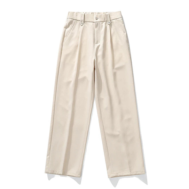 Men's Dress Trousers Soft Breathable Fabric Relaxed Fit Pleated Front Gray 6