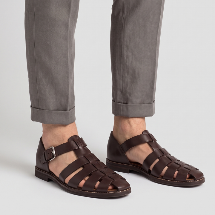 Men's Fisherman Sandals for Holidays with Ankle Buckle 4