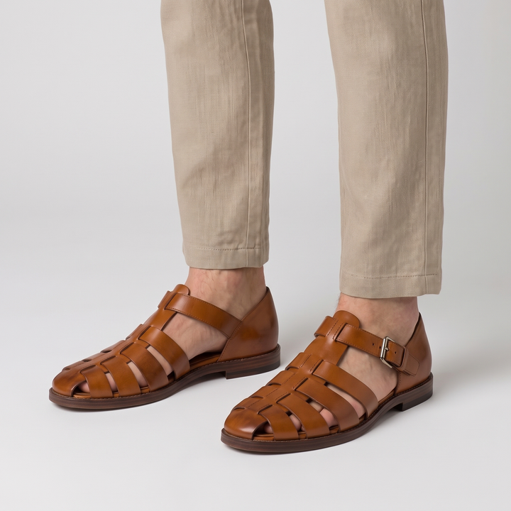Men's Fisherman Sandals for Holidays with Ankle Buckle 5