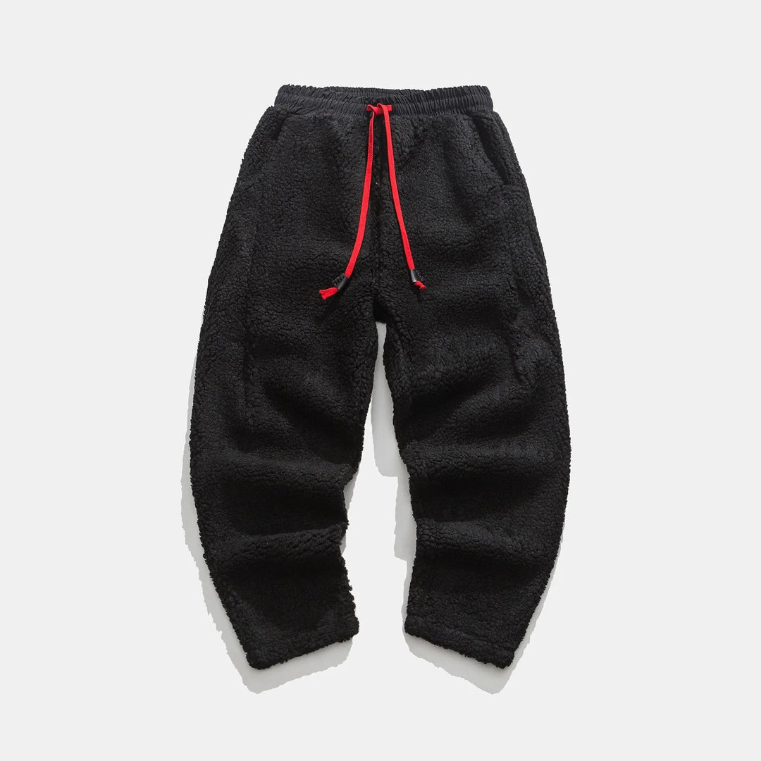 Men's Fleece Sweatpants Relaxed Fit Drawstring Waist Ultra-Soft Warm 5