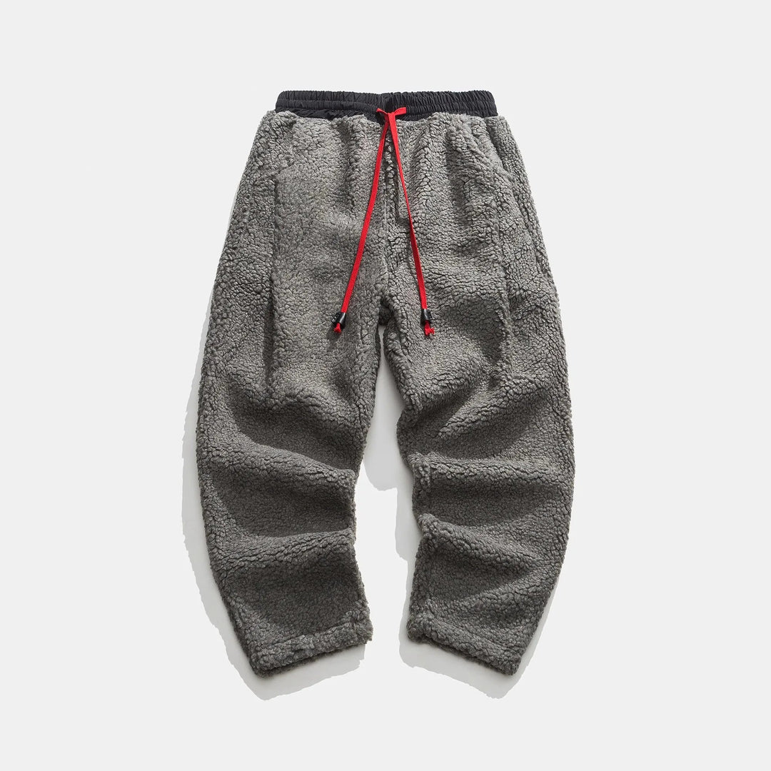 Men's Fleece Sweatpants Relaxed Fit Drawstring Waist Ultra-Soft Warm 6