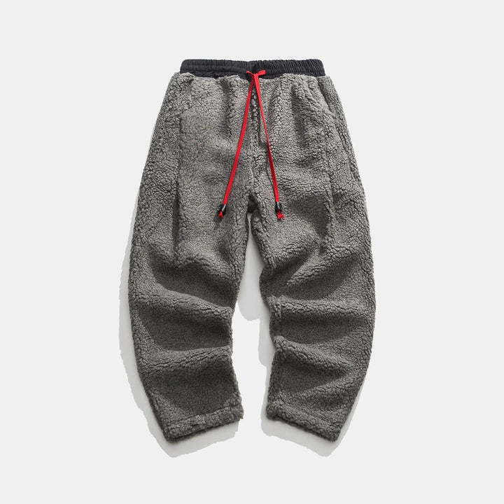 Men's Fleece Sweatpants Relaxed Fit Drawstring Waist Ultra-Soft Warm 6