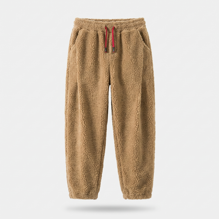 Men's Fleece Sweatpants for Lounging with Relaxed Fit 0