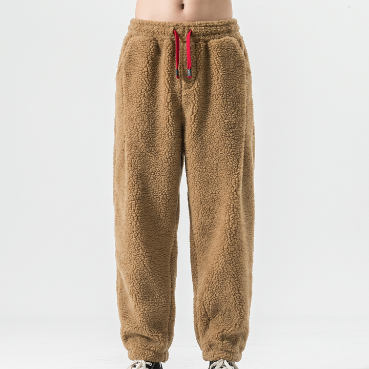 Men's Fleece Sweatpants for Lounging with Relaxed Fit 6