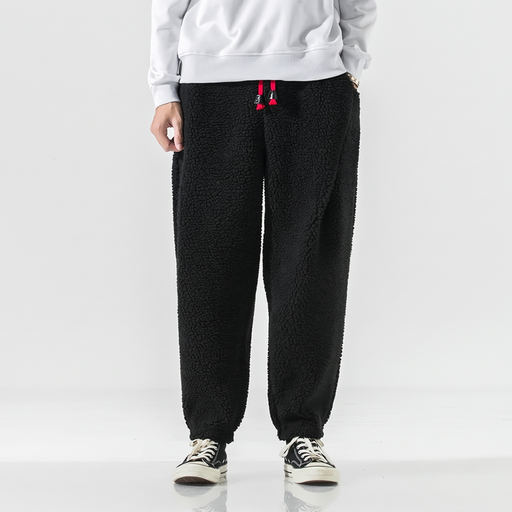 Men's Fleece Sweatpants for Lounging with Relaxed Fit 8