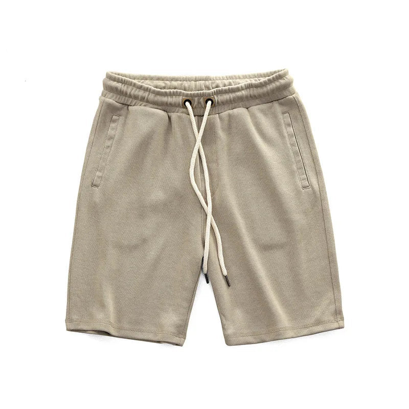 Men's Gym Shorts Knit Blend Relaxed Fit Breathable with Drawstring Waist Black 0