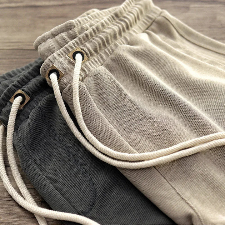 Men's Gym Shorts Knit Blend Relaxed Fit Breathable with Drawstring Waist Black 2