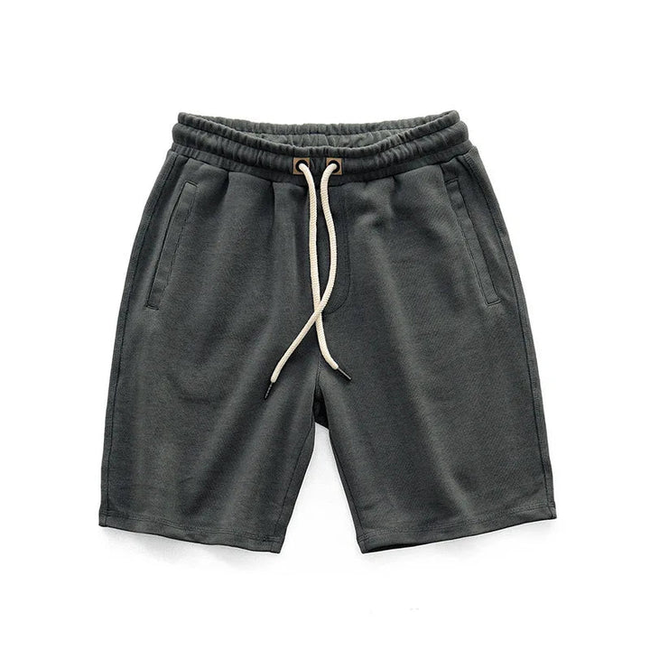 Men's Gym Shorts Knit Blend Relaxed Fit Breathable with Drawstring Waist Black 5