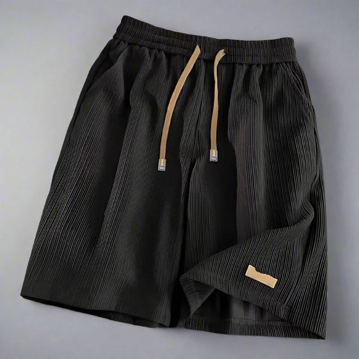 Men's Gym Shorts Lightweight Quick-Dry Breathable Elastic Waistband Black 1