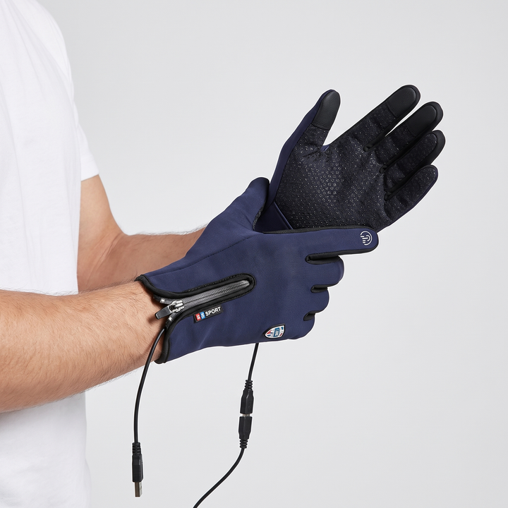 Men's Heated Gloves for Cycling with Touchscreen Fingertips 23