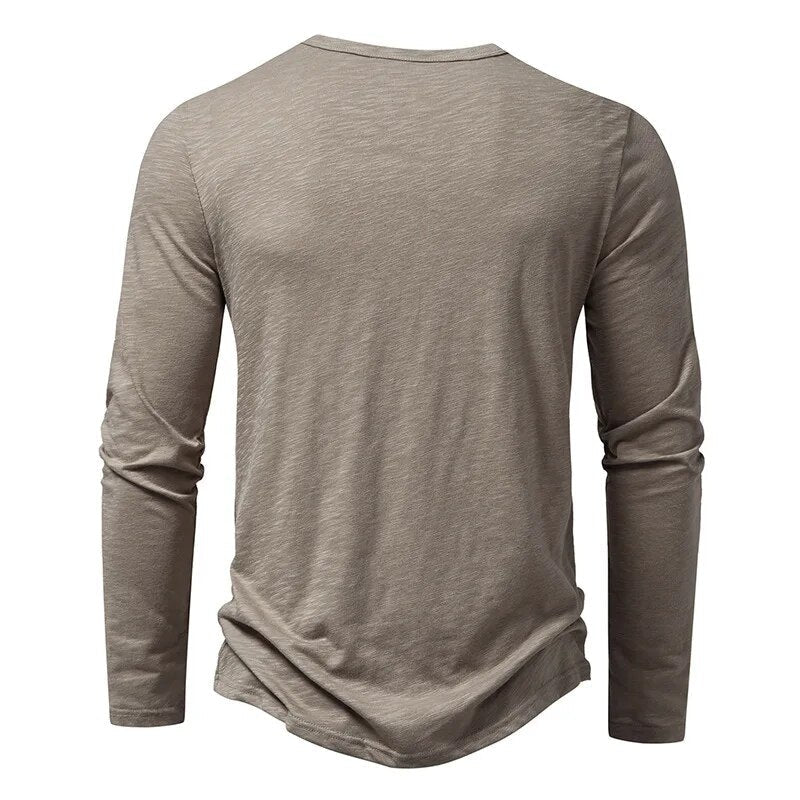 Men's Henley Shirt 100% Cotton Slim Fit Lightweight Comfortable Daily Wear 2