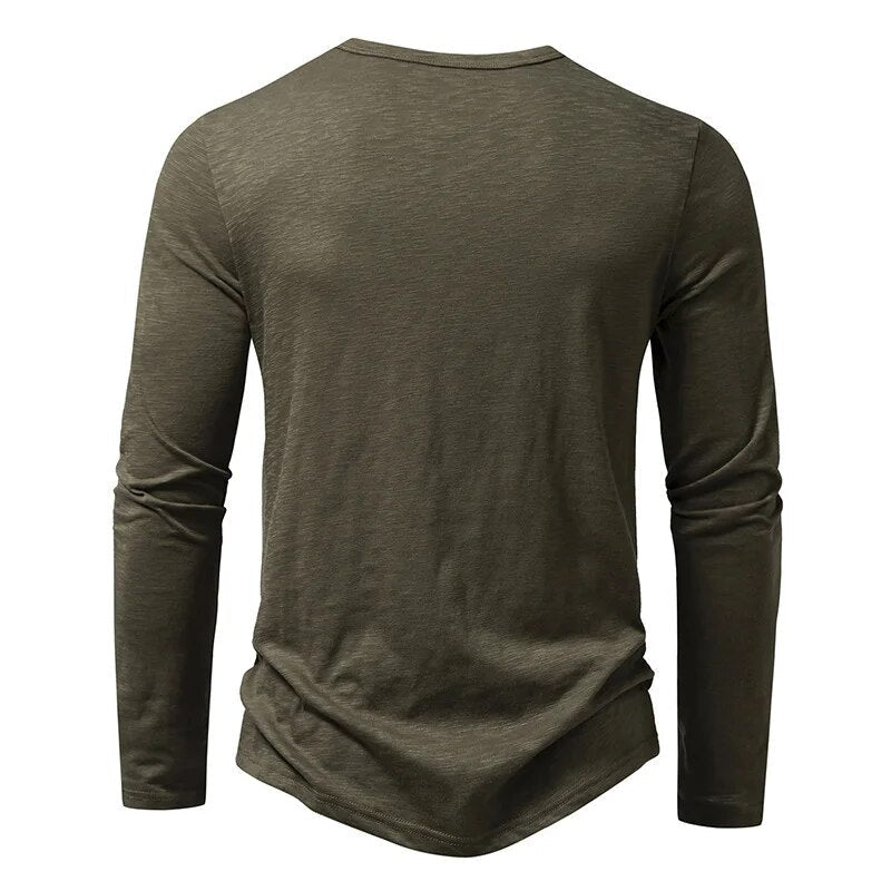 Men's Henley Shirt 100% Cotton Slim Fit Lightweight Comfortable Daily Wear 5