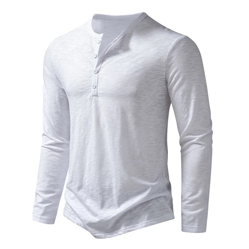 Men's Henley Shirt 100% Cotton Slim Fit Lightweight Comfortable Daily Wear 9