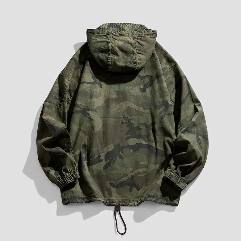 Men's Hooded Jacket Lightweight Camouflage Full-Zip Urban Style 3