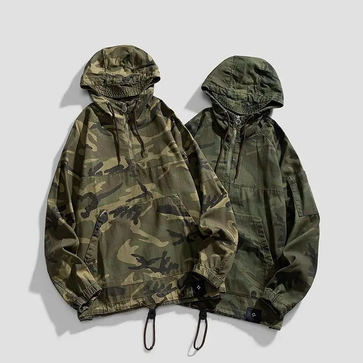 Men's Hooded Jacket Lightweight Camouflage Full-Zip Urban Style 5