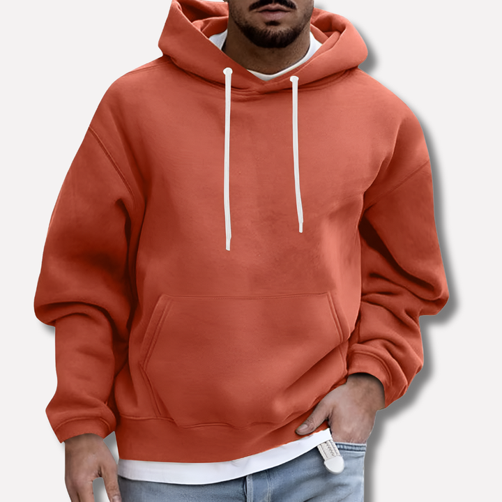 Men's Hoodie Soft Knit Relaxed Fit Adjustable Hood Grey 4