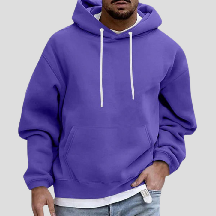 Men's Hoodie Soft Knit Relaxed Fit Adjustable Hood Grey 7