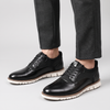 Men's Hybrid Oxford Shoes for Office Days with Knit Panels