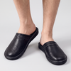Men's Leather House Slippers with Cushioned Insole
