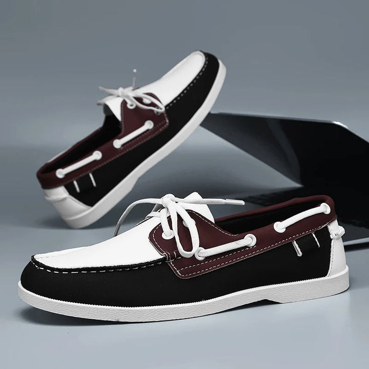 Men's Leather Loafers Slip-On Cushioned Sole Brown 8