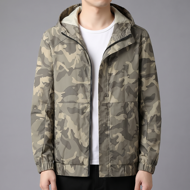 Men's Lightweight Hooded Jacket for Rain with Full Zip 6