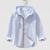 Men's Lightweight Hooded Shirt with Zip Front