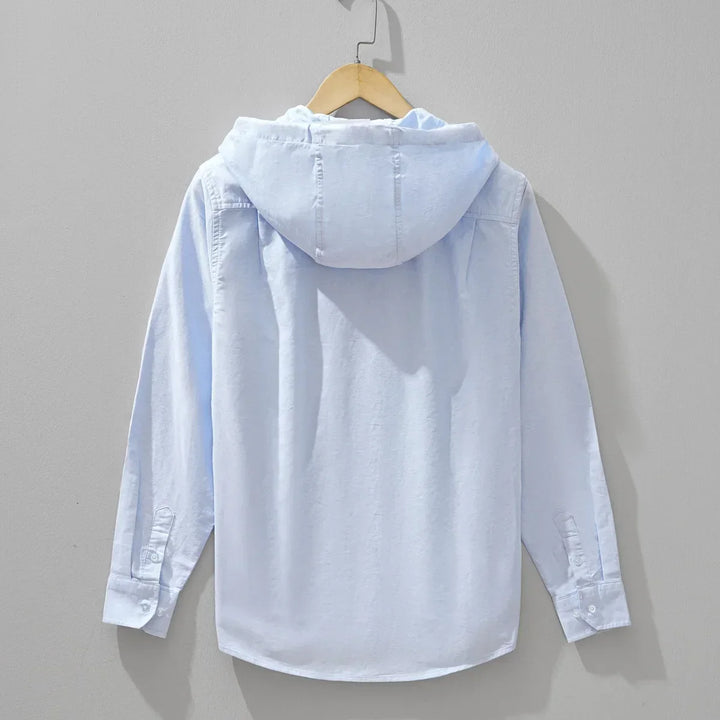 Men's Lightweight Hooded Shirt with Zip Front 3