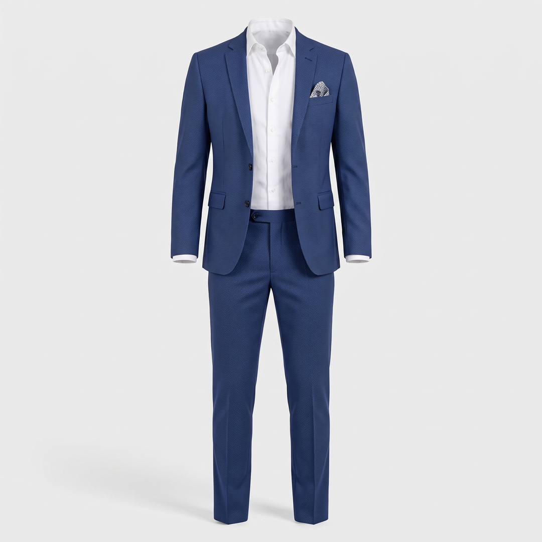 Men's Lightweight Suit for Garden Weddings with Notch Lapel 0