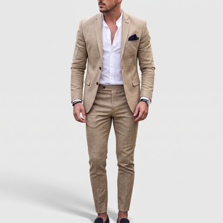 Men's Lightweight Suit for Garden Weddings with Notch Lapel 6