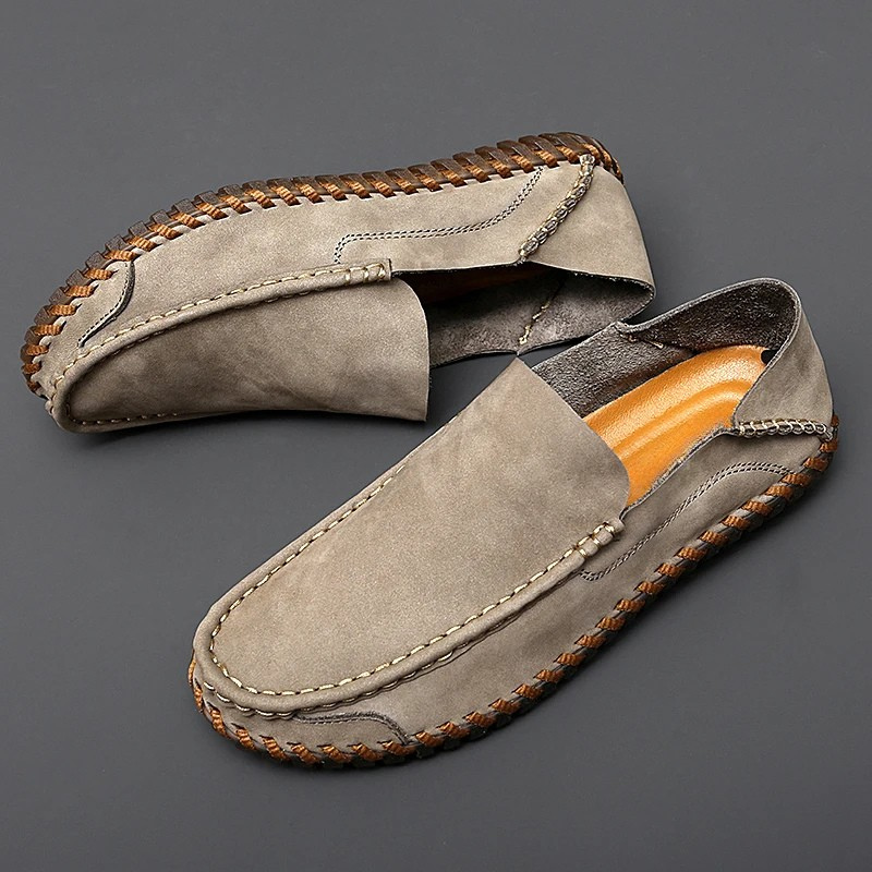 Men's Loafers Suede Lightweight Breathable Cushioned Insole Brown 0
