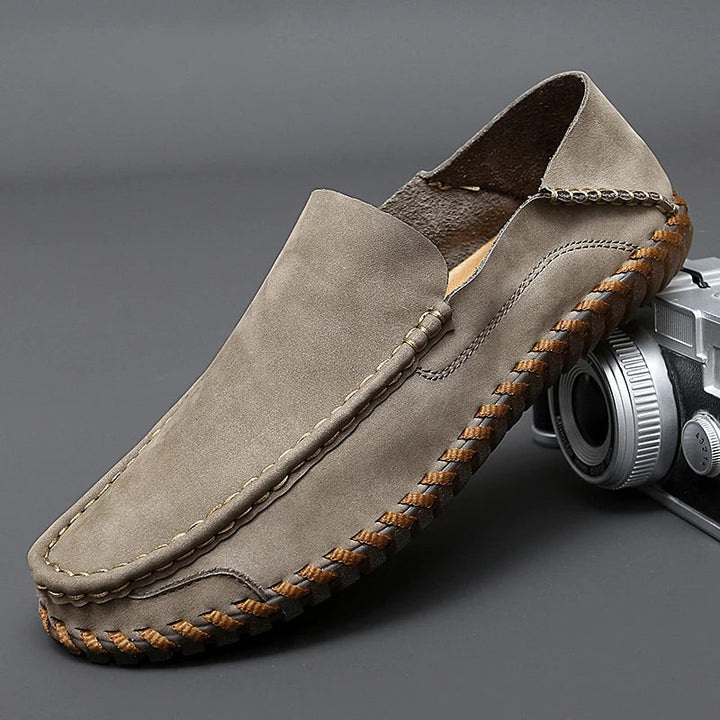 Men's Loafers Suede Lightweight Breathable Cushioned Insole Brown 1