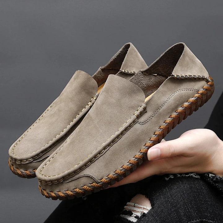 Men's Loafers Suede Lightweight Breathable Cushioned Insole Brown 2