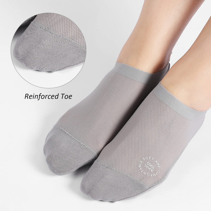 Men's No-Show Liner Socks for Loafers with Silicone Grips 12