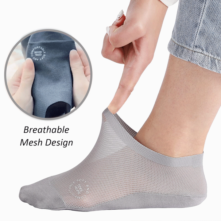 Men's No-Show Liner Socks for Loafers with Silicone Grips 15